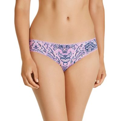 Purple boho paisley dream cotton bikini briefs